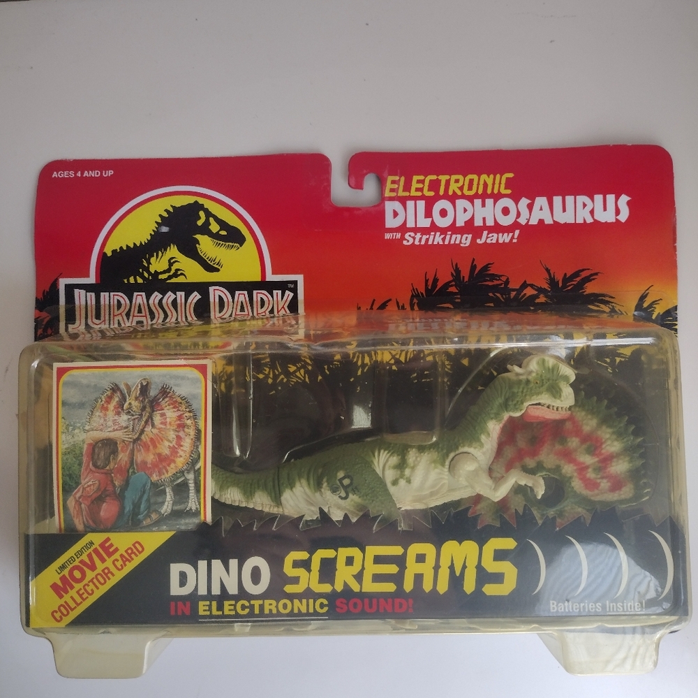 Jurassic Park JP11 Dilophosaurus Dino Screams 1993 striking Jaw